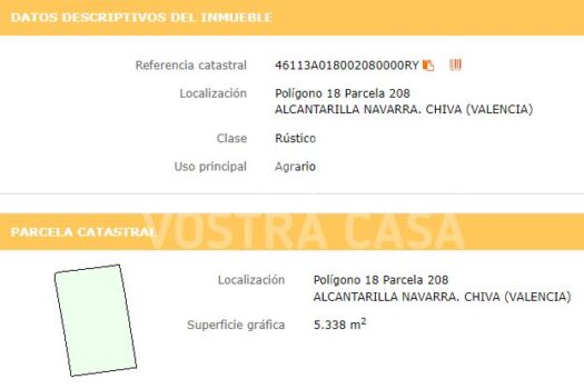 TERRENO RUSTICO – Chiva – 30101049_S
